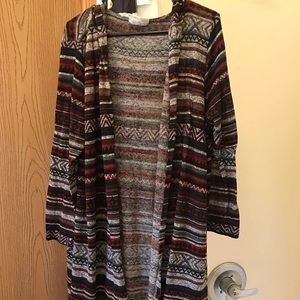 Long hooded Cardigan